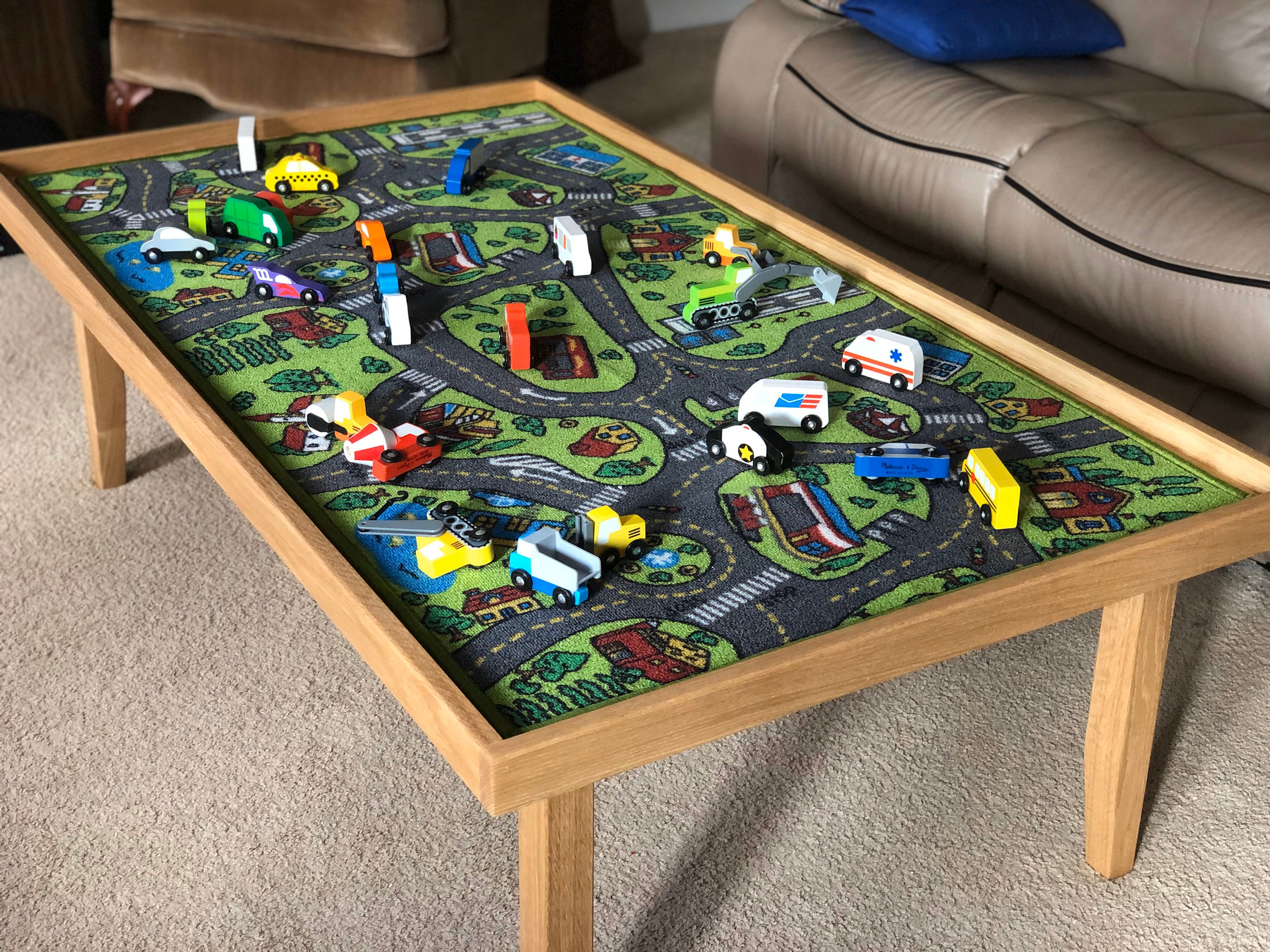 Solid Oak Childrens Play Table 