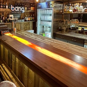 Vibrant Epoxy Resin Bar Top. Handcrafted uniqueness that impresses!