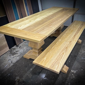Handmade Traditional Rustic Farmhouse Dining Table