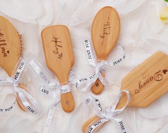 Customized bridesmaids name wooden comb,Bridesmaid Proposal Gift