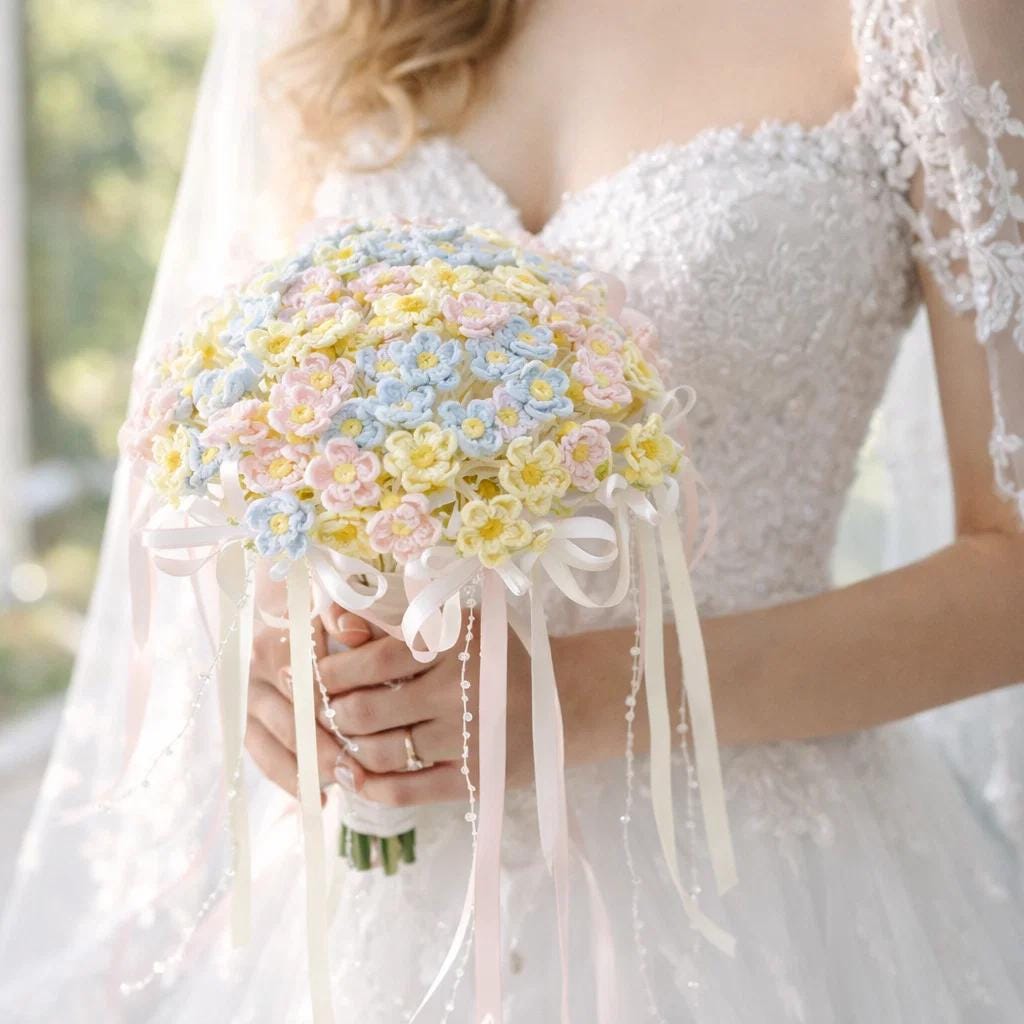 Handmade Crochet Wedding Bouquet