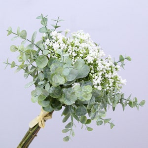 Artificial Flowers Eucalyptus Leaf Babys Breath Gypsophila Bouquets Boho Bride Wedding Party Home Decor