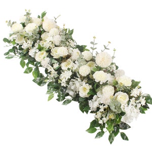 100cm/50cm Wedding Flower Row Silk Fake Flowers Wedding Reception Stage Backdrop Wall Decoration Engagement Decoration