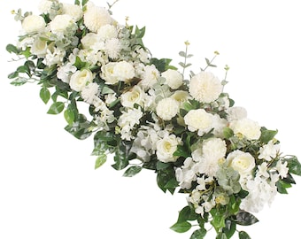 100cm/50cm Wedding Flower Row Silk Fake Flowers Wedding Reception Stage Backdrop Wall Decoration Engagement Decoration