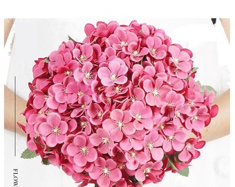 35 Heads Anti-ultraviolet Artificial Begonia Hydrangea Flower Artificial Flowers Fake Begonia Bridal Bouquet for Home Garden Yard Decoration