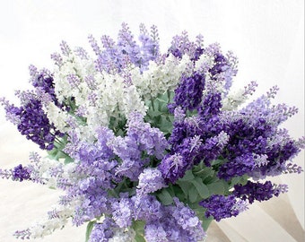 1 pz 10 testa di lavanda artificiale piante di fiori viola steli di lavanda foglie finte tocco reale composizione floreale decorazioni per la casa fai da te decorazioni di nozze