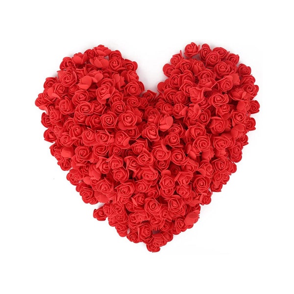 500pcs Mini Foam Rose Fake Flower Artificial Flower Rose Heads for DIY Wedding Centerpieces Floral Arrangements Party Home Decorations