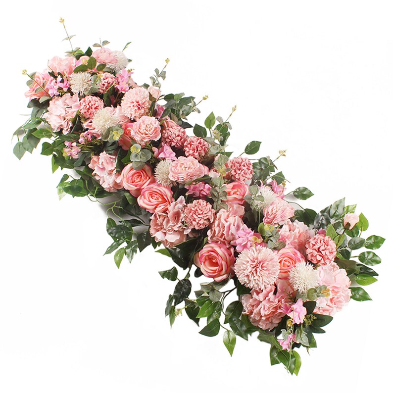 100cm Wedding Flower Row Silk Fake Flowers Wedding Reception Etsy