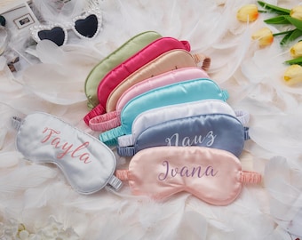 Personalized Satin Sleep Mask, Birthday Party Sleepover Favor