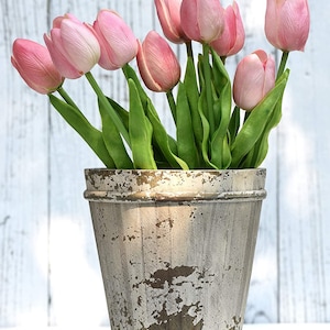 10 tiges de tulipes artificielles, compositions florales, bouquet de mariée, décoration florale, décoration d'intérieur, blanc/rose/jaune/rouge image 2