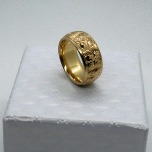 An Example not for sale. Made To Order. Hand Engraving on Customers Rings image 3
