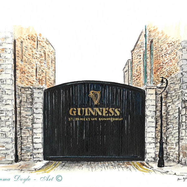 Dublin Landmark - Guinness Gate/St. James's Gate Brewery, Dublin, Ireland