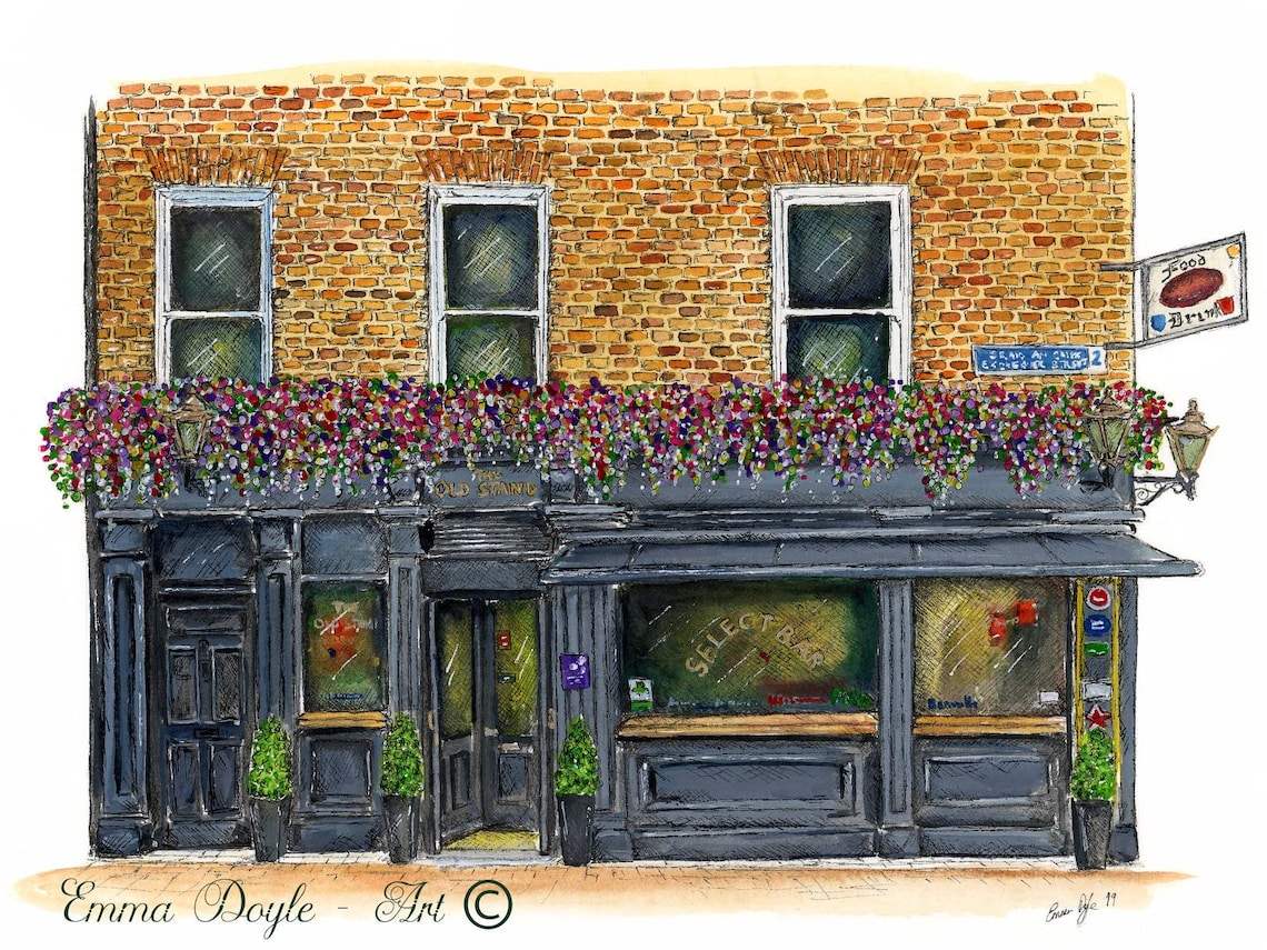 Dublin Pub the Old Stand Dublin Ireland Etsy