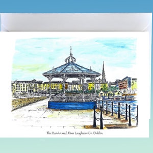 Carte de voeux irlandaise - The Bandstand, Dun Laoghaire Pier, Dublin Irlande