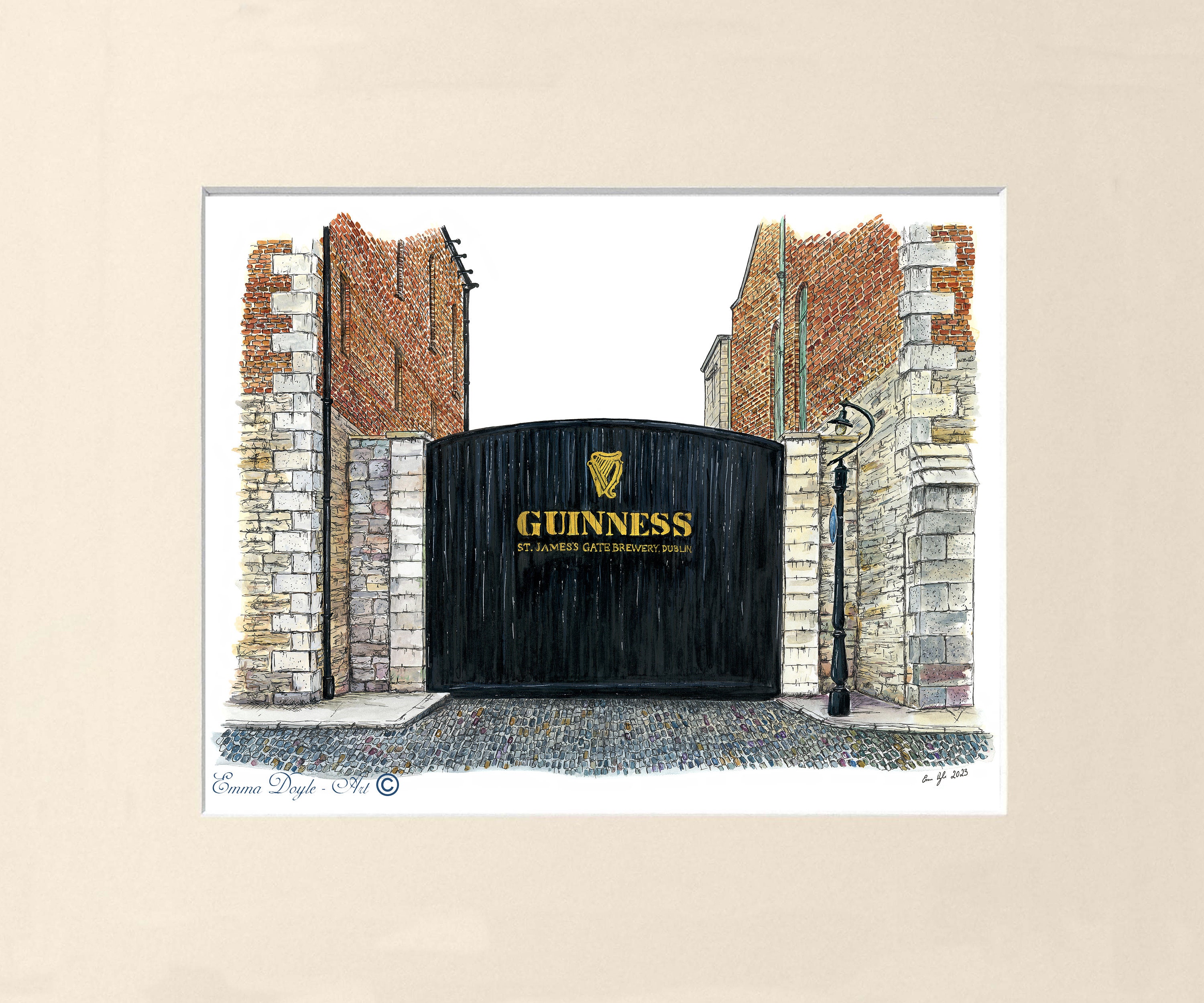 Fanion Ancien St James's Gate AFC - Irlande, Vintage, Tissu