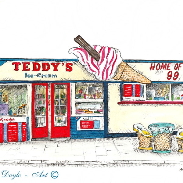 Dun Laoghaire - Teddy's Ice-Cream, (L'original) Dun Laoghaire, Dublin, Irlande