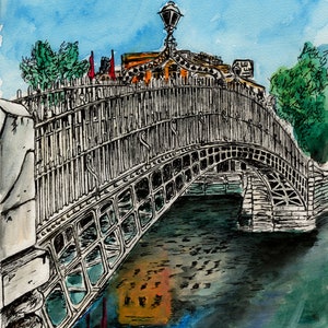 Dublin Bridge - The Ha&#39;Penny Bridge, Dublin, Ireland