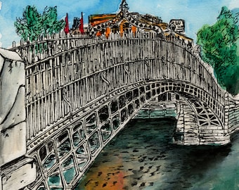 Dublin Bridge - Die Ha'Penny Bridge, Dublin, Irland