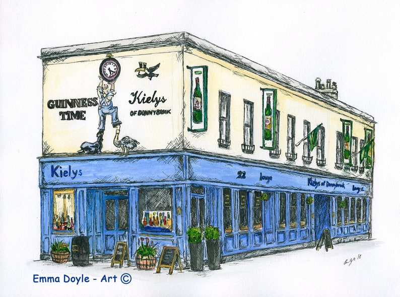 Dublin Pub Kielys Donnybrook Dublin Ireland Etsy