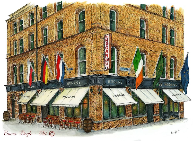 dublin-pub-hogans-dublin-ireland-etsy