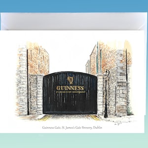 Tarjeta de felicitación irlandesa - Guinness Gate, St. James's Gate Brewery, Dublín Irlanda
