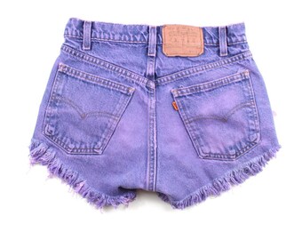 Purple levi shorts Clearance