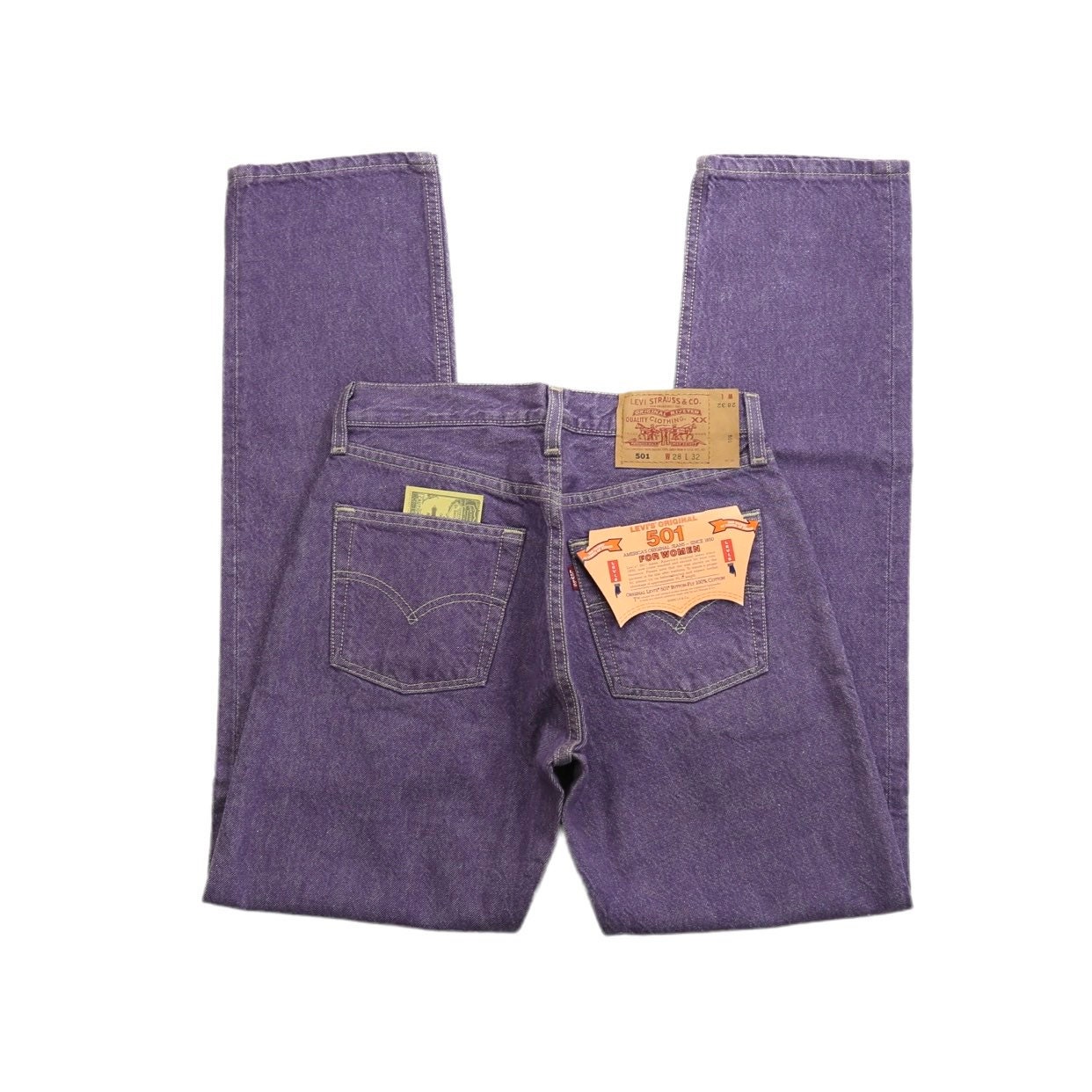 Vintage Levis 501 Deadstock Purple Button Fly Jeans - Etsy