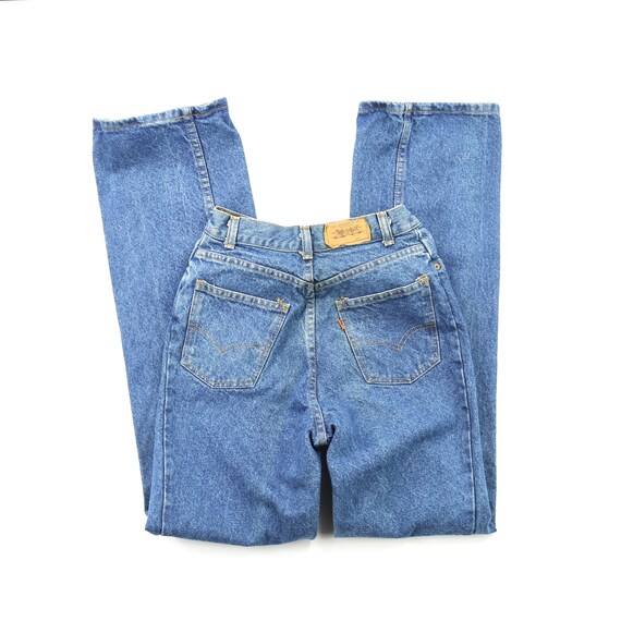 Vintage Levis Dark Wash High Waisted Wide Leg Jean