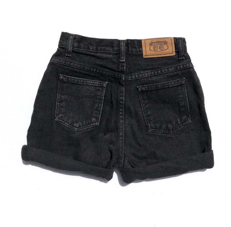 Vintage Black High Waisted Shorts Size 2526