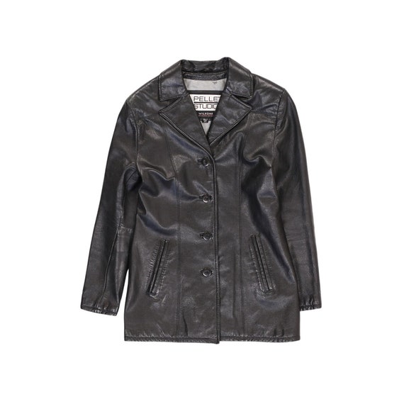 Vintage Wilson Leather Black Leather Coat - image 1