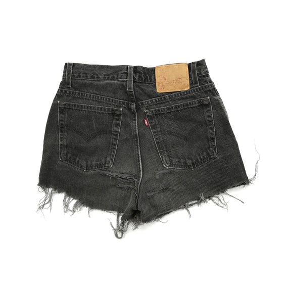 Vintage Levis 512 Faded Black Grungy Distressed Sh