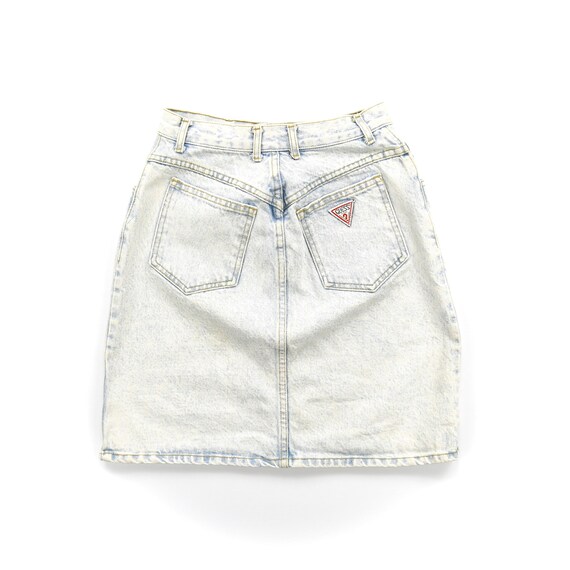 Vintage 25” Acid Wash Denim Guess Skirt