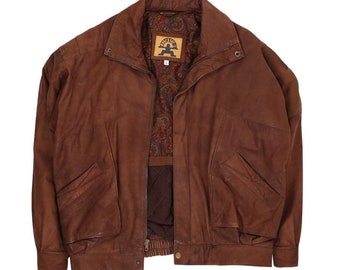 Vintage 90s Brown Leather Heavyweight Jacket