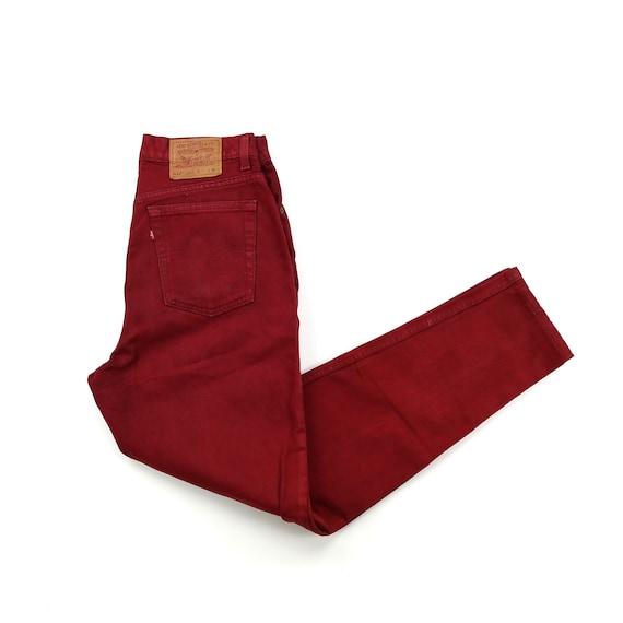 Vintage Levis 512 Red High Waisted Levis // Size 3