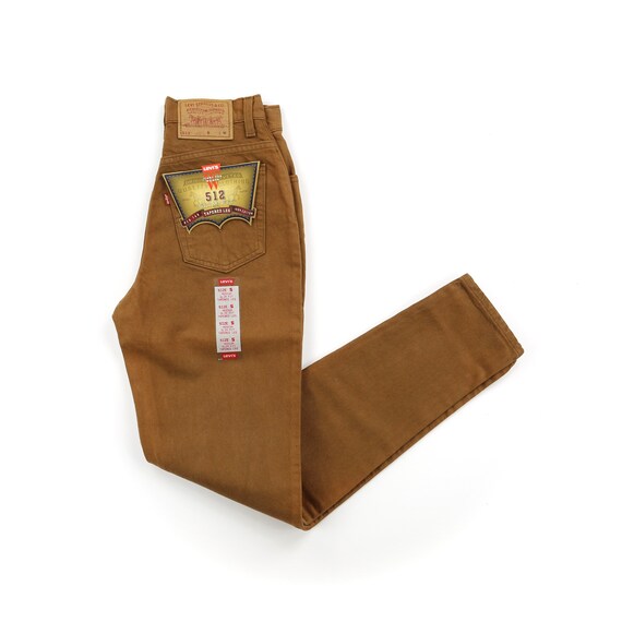 Vintage Deadstock Levis 512 90’s Brown High Waiste
