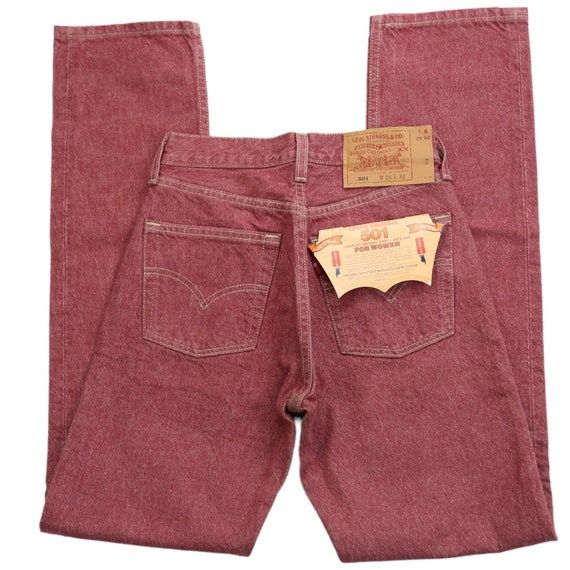 Vintage Levi’s 501 Deadstock Red Button Fly Jeans - image 3