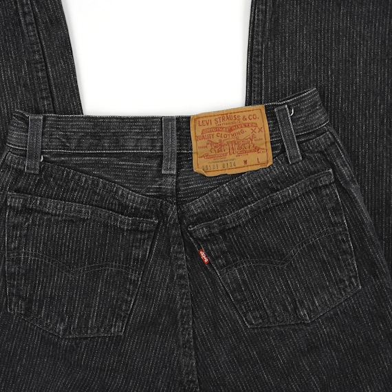 Vintage Levis 501 Black Striped High Waisted Jean… - image 5