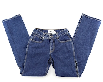 Vintage Legends by Lawman Mid Rise Dark Wash Cut Out Jeans // Size 28”/29”