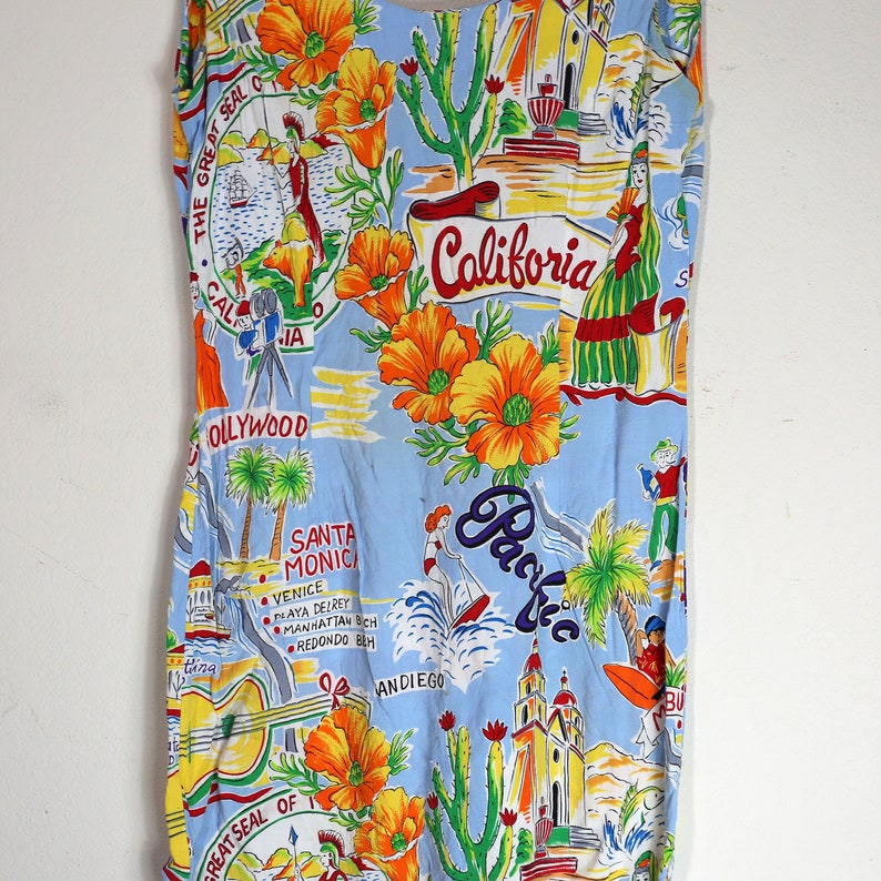 Vintage Jams World California Fun Summer Dress