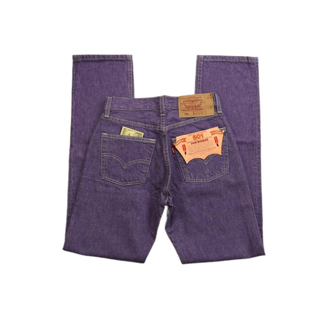 パンツ OLD(USA levis 501 W31L32 purple Vintage Levi's 501 Deadstock Purple Button Fly Jeans - Etsy
