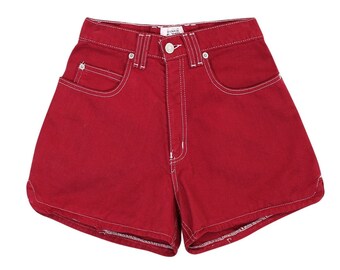 Short rouge taille haute vintage des années 90