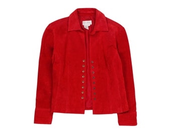 Vintage Y2K Red Suede Jacket