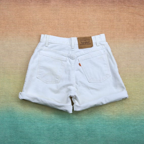 Vintage 951 Levis White High Waisted Shorts/Capris
