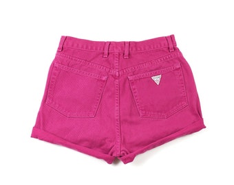 Pink denim shorts ladies Clearance