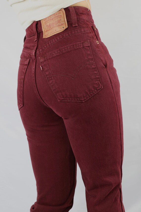 Vintage Levi's 512 Maroon High Waisted Levis Jeans