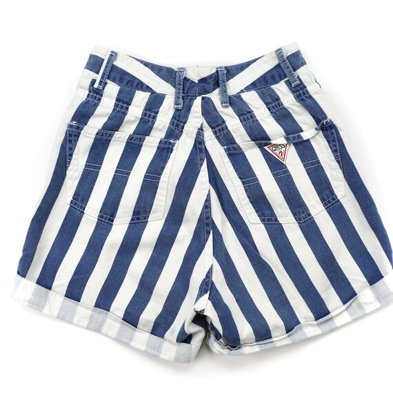 Vintage Guess White and Blue Striped 
