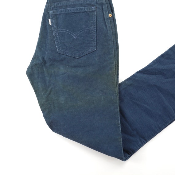 Vintage Levis 910 Blue Corduroy High Waisted Jean… - image 5