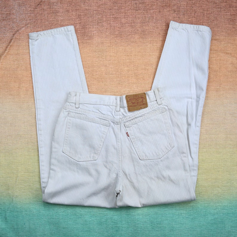 levi's men's 505 white jeans