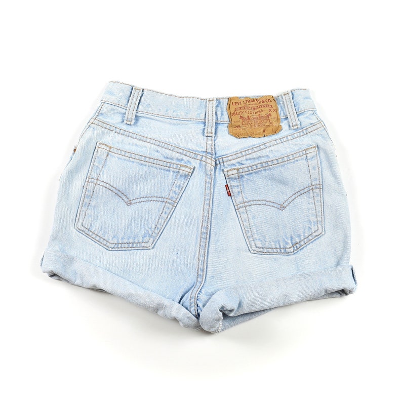 Levis high waisted shorts white Clearance