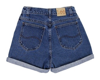 short vintage Lee délavé foncé à revers